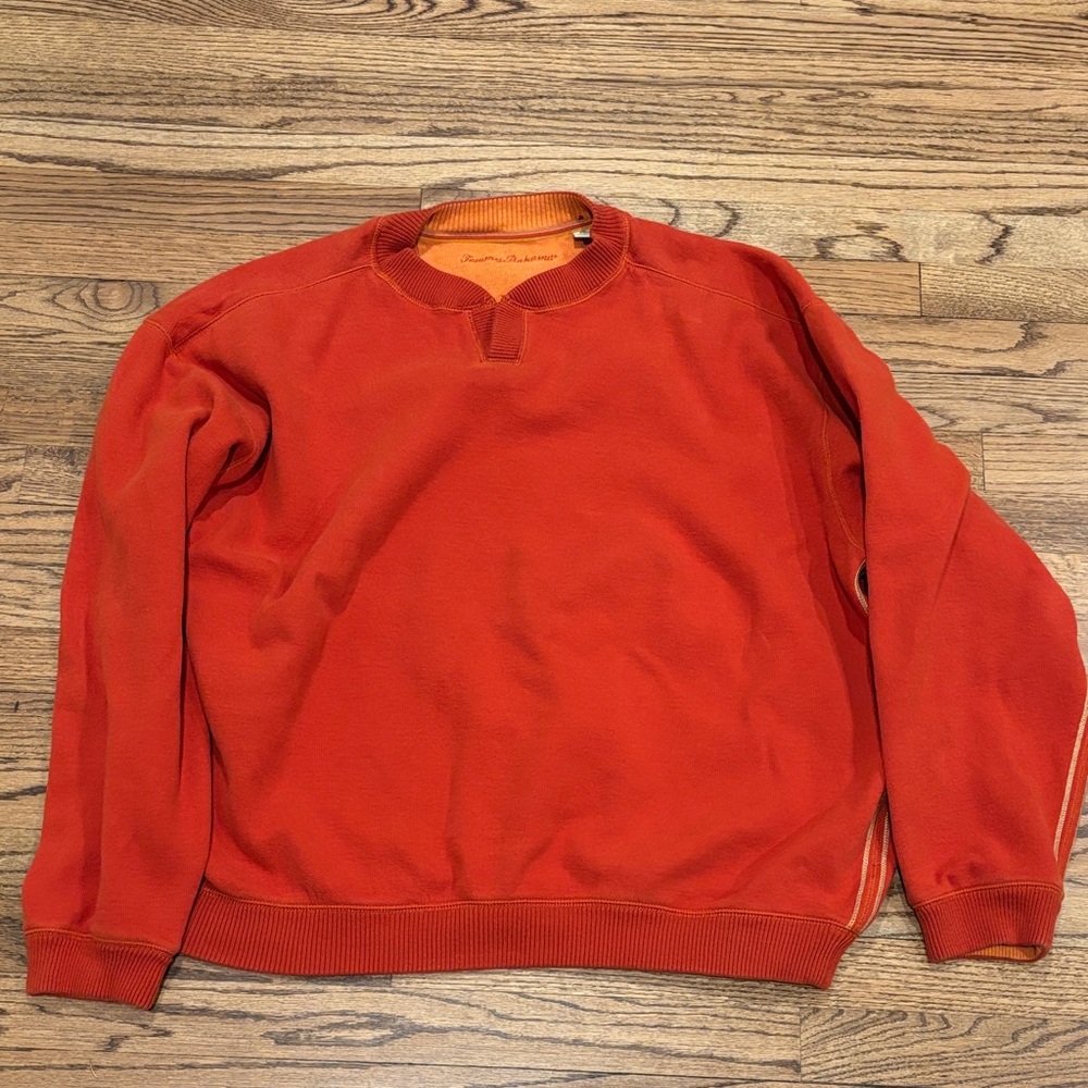 Tommy Bahama Classic Orange Crewneck Sweater/sweatshirt for Men XXL